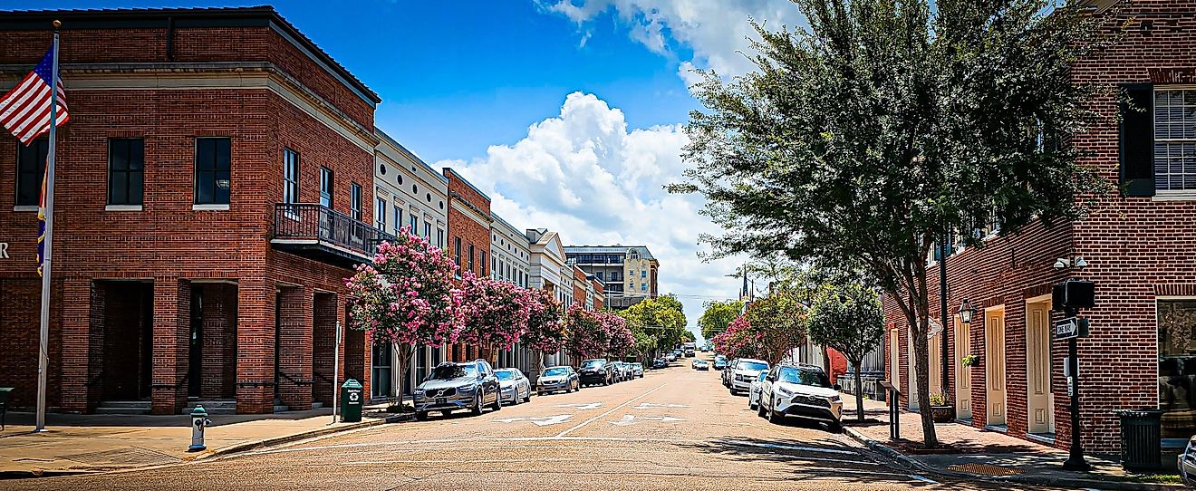 Downtown Natchez on a summer day. Editorial credit: VioletSkyAdventures / Shutterstock.com