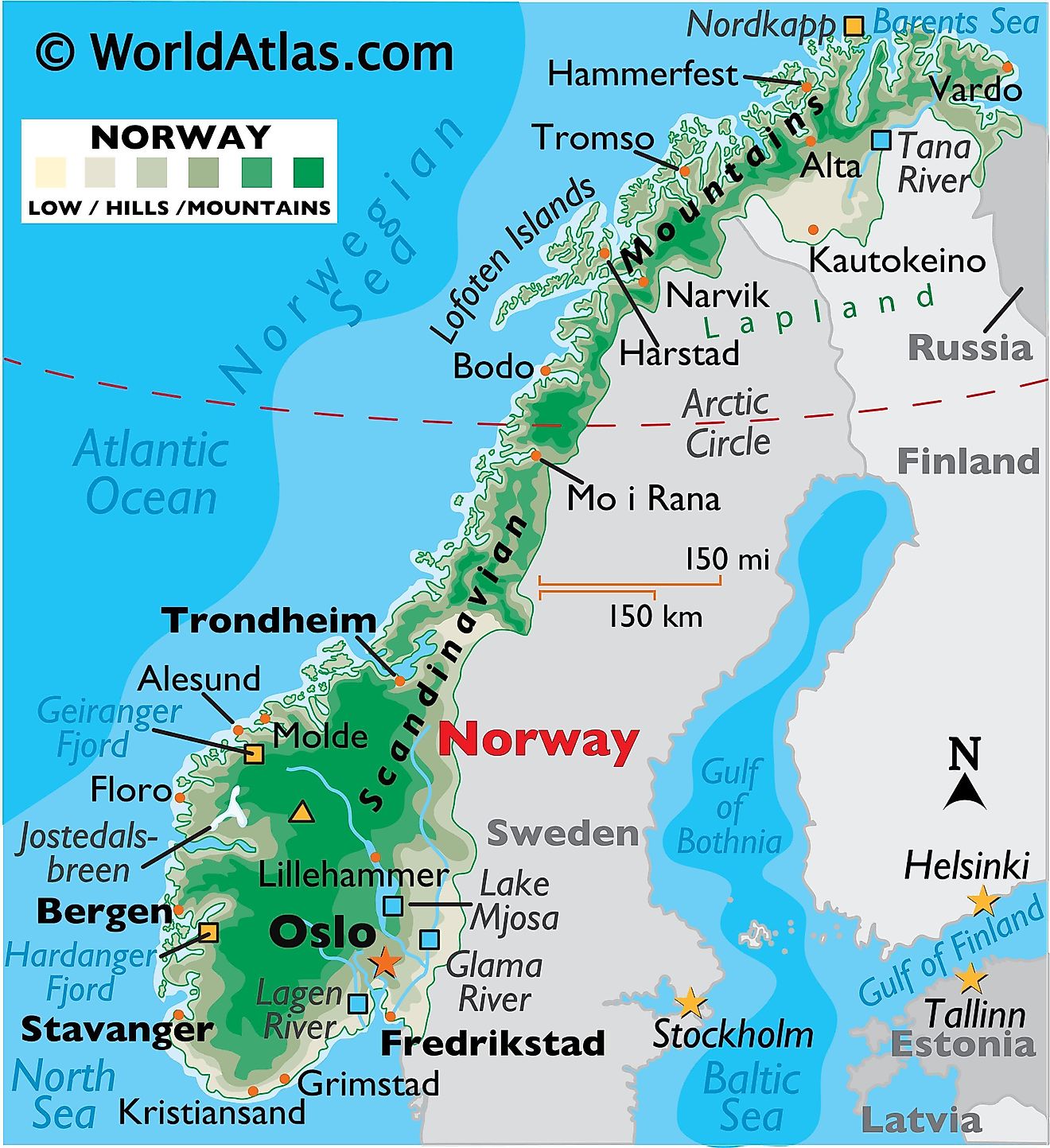 Mapas De Noruega Atlas Del Mundo