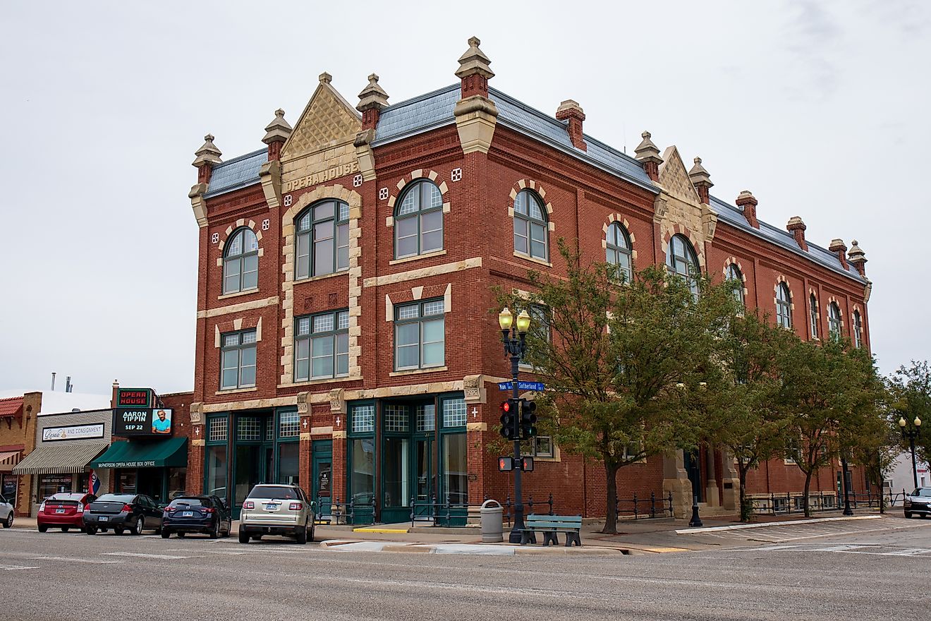 THe historic McPherson Opera House in McPherson, Kansas. Editorial credit: Rexjaymes / Shutterstock.com