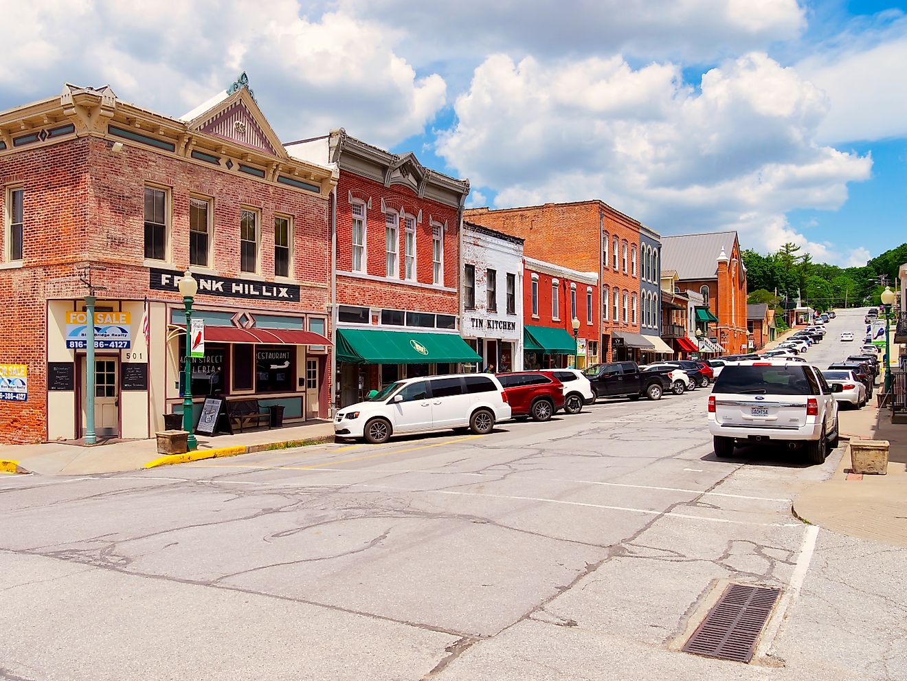 Downtown Main Street in Weston, Missouri. Editorial credit: Matt Fowler KC / Shutterstock.com