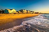 Beachfront homes at Edisto Beach, South Carolina.