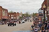 Eighty-niner Day Celebration Parade, commemorating Oklahoma's first land run in Guthrie. Editorial credit: Andreas Stroh / Shutterstock.com.