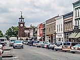 Buildings lined along Front Street in Georgetown, South Carolina. Editorial credit: Andrew F. Kazmierski / Shutterstock.com