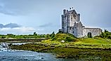 Dunguaire Castle, 16th-century tower house in County Galway near Kinvarra, Ireland.