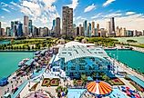 Navy Pier and skyline in Chicago, Illinois. Image credit f11photo via Shutterstock