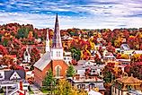 Gorgeous fall colors in Montpelier, Vermont.