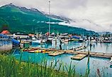 The beautiful harbor in Valdez, Alaska.