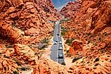 White Domes Road in the Valley of Fire State Park near Las Vegas in Nevada.