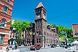 Landmark Buildings in Historic Jim Thorpe, Pennsylvania, USA. Editorial credit: Dan Hanscom / Shutterstock.com