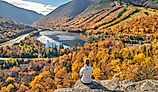 Fall colours in Franconia Notch State Park.