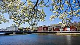 View from Westport bridge over Saugatuck River. Editorial credit: Miro Vrlik Photography / Shutterstock.com.