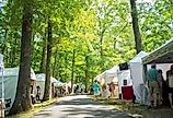 View of Berea Crafts Festival on a sunny day. 