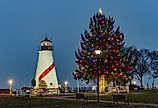 Nightfall at the Concord Point Lighthouse, Havre de Grace, Maryland.