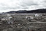 Fukushima after being hit with a tsunami in 2011. 