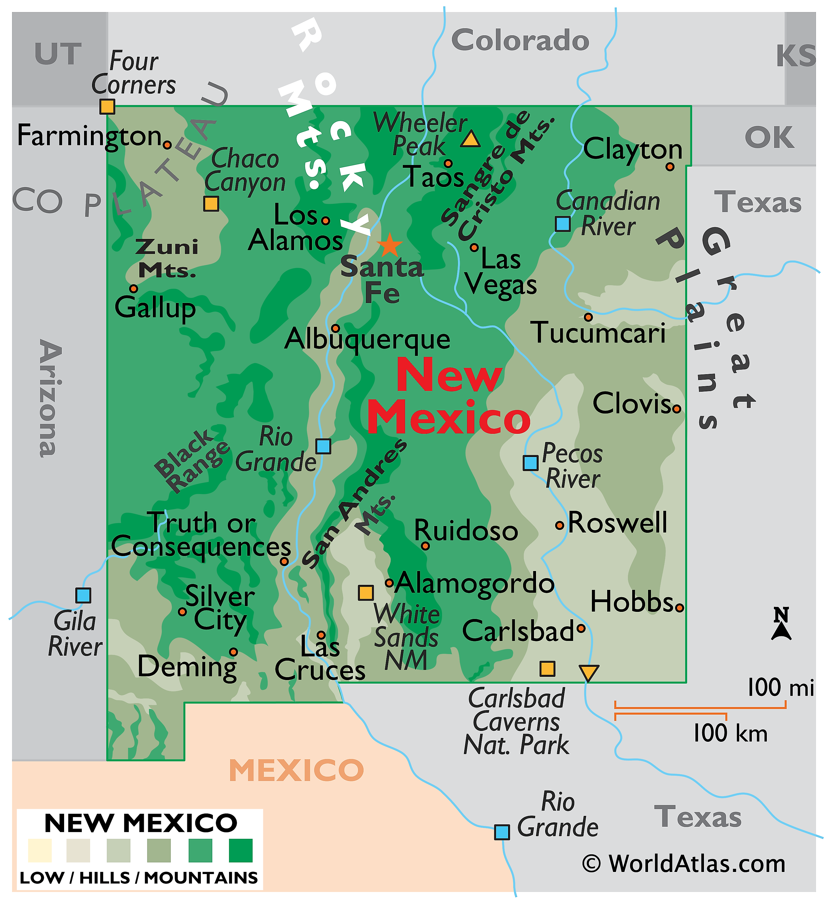 Clayton New Mexico Map New Mexico Maps & Facts - World Atlas