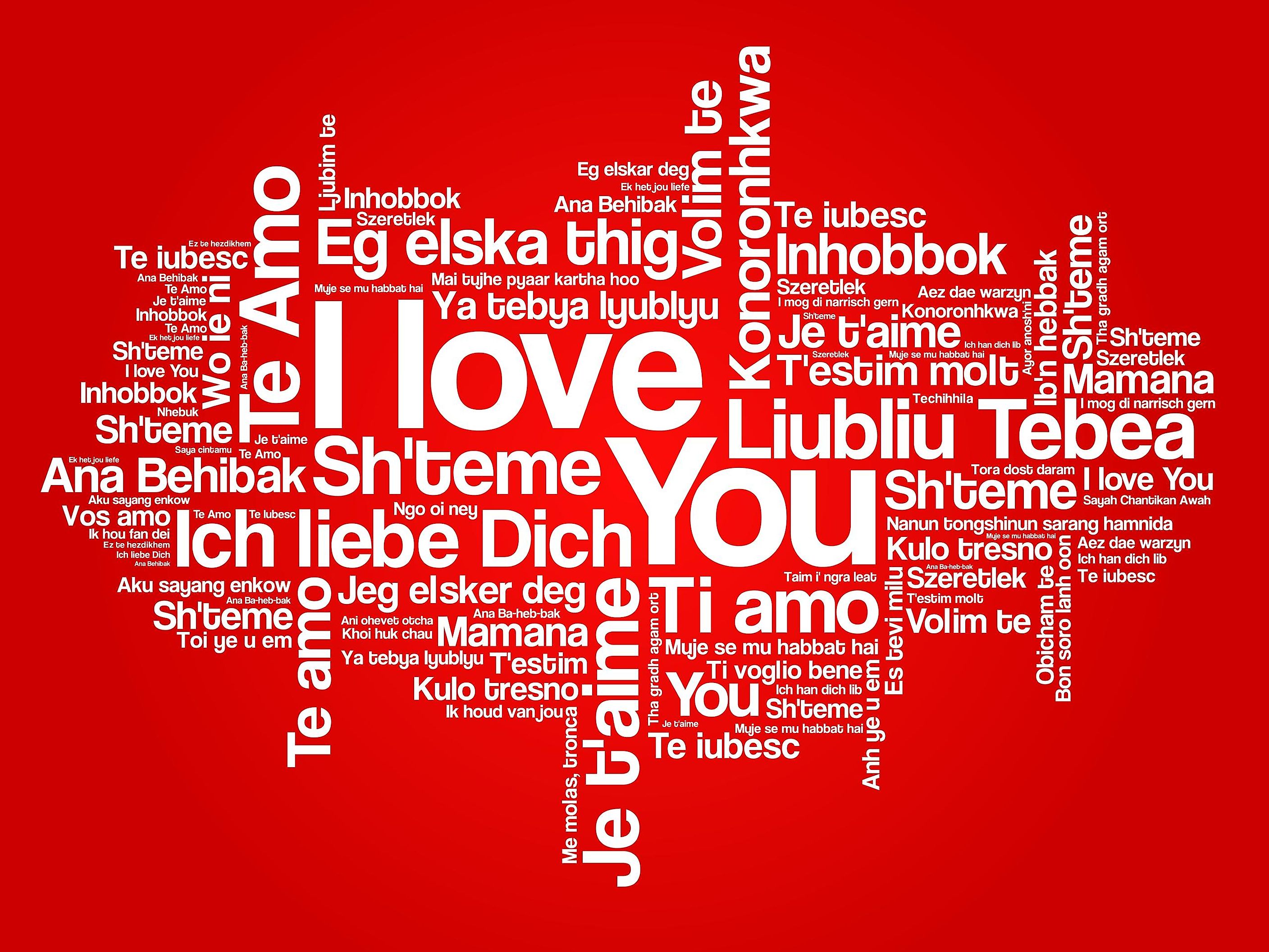 i love you in different languages list