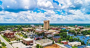 Aerial view of Spartanburg, South Carolina.