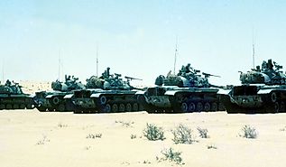 Israeli Armored Formation in Desert During Yom Kippur War, 16 October 1973. Source: Wikimedia/I.P.P.A.