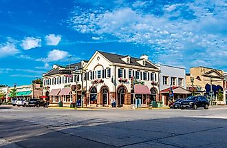 Geneva, USA - September 30, 2019 : Street view in Geneva Town of Wisconsin