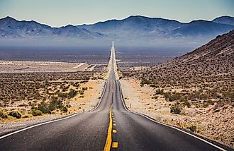 Road through desert.