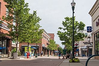 Looking down the Branson Landing during an early morning