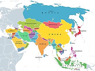 Map of Asia. Image credit: Peter Hermes Furian/Shutterstock.com