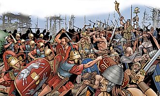 Romans Fighting Gauls