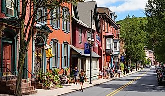 View of the historic town of Jim Thorpe (formerly Mauch Chunk) in the Lehigh Valley in Carbon County, Pennsylvania, United States. Editorial credit: EQRoy / Shutterstock.com