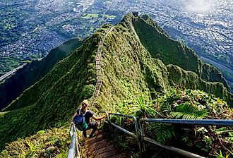 Stairway to Heaven, Haiku Stairs, Hawaii, Oahu, USA