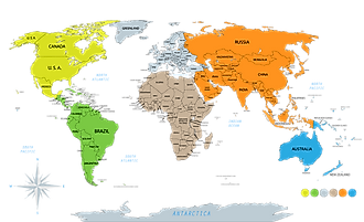 Continents of the world.