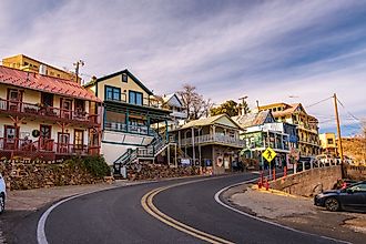 Cityscape view of Jerome located in the Black Hills of Yavapai County