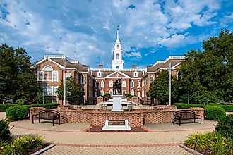 The Legislative building in downtown Dover, Delaware. Editorial credit: Nagel Photography / Shutterstock.com.