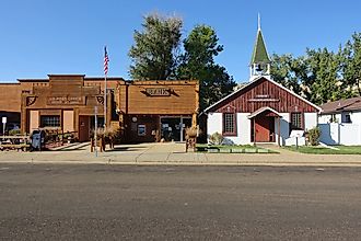 The historic downtown area of Medora, South Dakota.