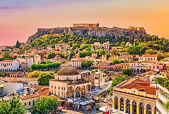 Athens and Acropolis hill, the new and the old. Image credit Nick N A via Shutterstock