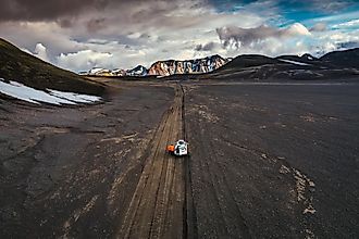 A massive plateau created by lava deposits in the Highland of Iceland.