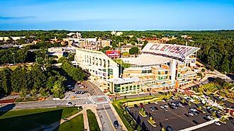 Memorial Stadium on the Clemson University Campus. Editorial credit: Chad Robertson Media / Shutterstock.com.