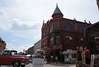 Downtown brick buildings in Van Buren, Arkansas. Image credit Daniel Collier Hinkle via Shutterstock