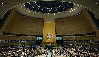 NEW YORK, USA - Sep 29, 2015: A Speech During a General Assembly of the United Nations in New York