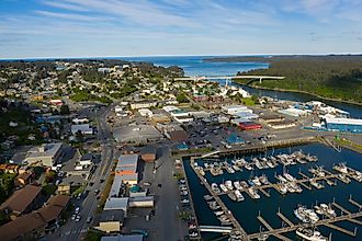 Aerial view of Kodiak, Alaska.