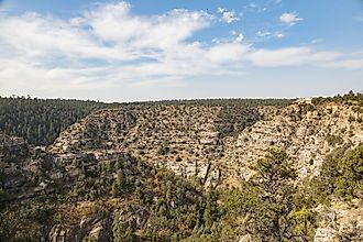 Sunny view of the Walnut Canyon National Monument at Arizona. 