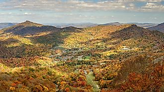 From the top of Sugar Mountain looking at Tyne Castle in Banner Elk, North Carolina. 