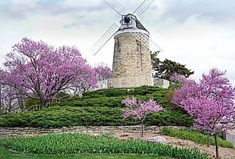 Windmill in Wamego City Park, Kansas.