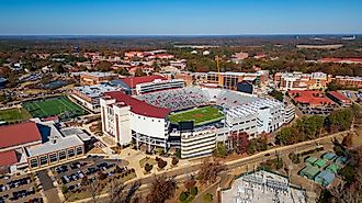 Vaught Hemingway Stadium in Oxford, Mississippi. Editorial credit: Chad Robertson Media / Shutterstock.com.