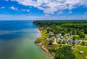 Lake Erie coastline, Ashtabula, Ohio.