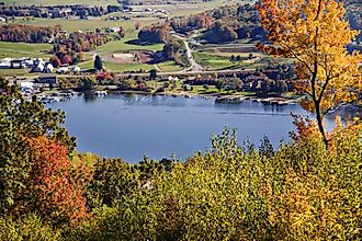 View of Deep Creek lake from above