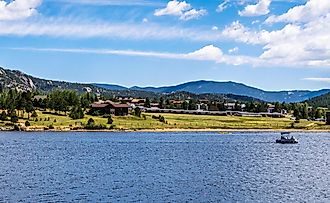 Summer holidays in the USA. Fishing on Grand Lake in Colorado