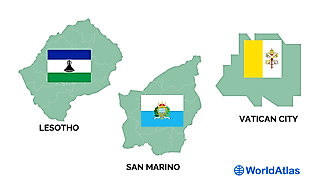 The 3 enclaved countries of the world.