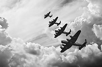  Image of Lancaster bombers from Battle of Britain in World War Two