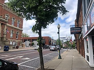 Court street in the Main Street in the downtown of the city that is home to Ohio University.