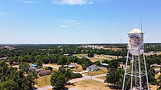 The Historic Water Tower in Blanchard, Oklahoma.